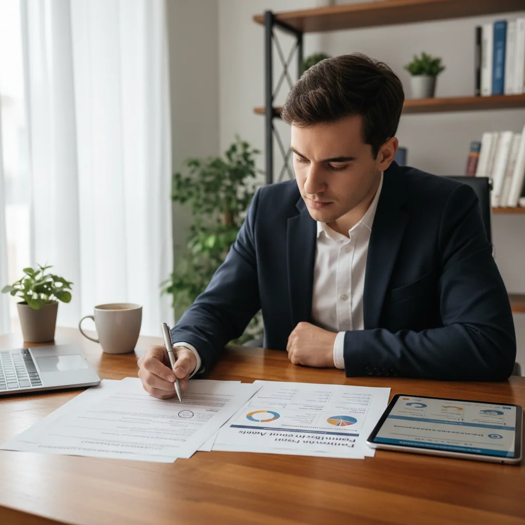 Reviewing student loan repayment options and financial documents