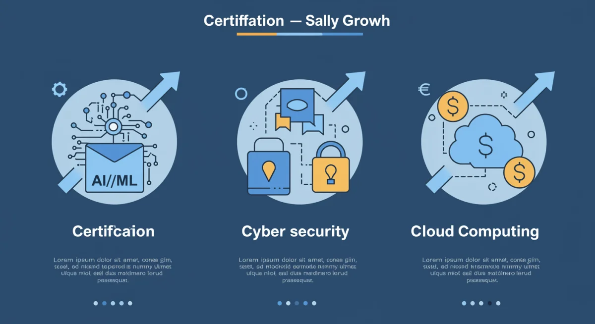 Infographic showing salary boost from essential certifications