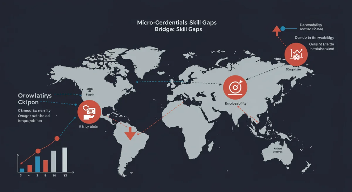Infographic showing skill demand and micro-credential impact on employability
