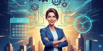 Small business owner benefiting from automation technologies, showing increased efficiency.