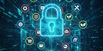Digital lock protecting small business network in 2026