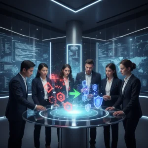 Small business owners reviewing cybersecurity strategy for 2026