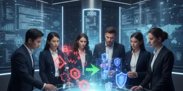 Small business owners reviewing cybersecurity strategy for 2026