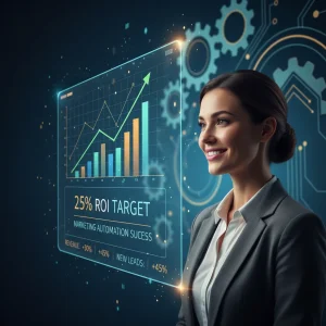Small business owner achieving 25% marketing automation ROI by January 2026