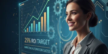 Small business owner achieving 25% marketing automation ROI by January 2026