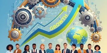 Small business owners achieving significant ROI growth with marketing automation technology