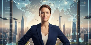 Small business owner navigating complex global supply chain data for 2026 resilience