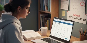 Student researching private education loans for 2026 academic year