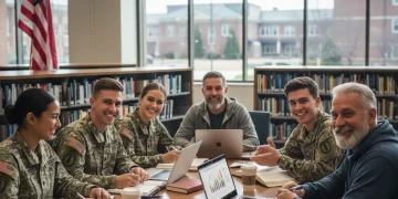Veterans and service members utilizing military education benefits in a university setting