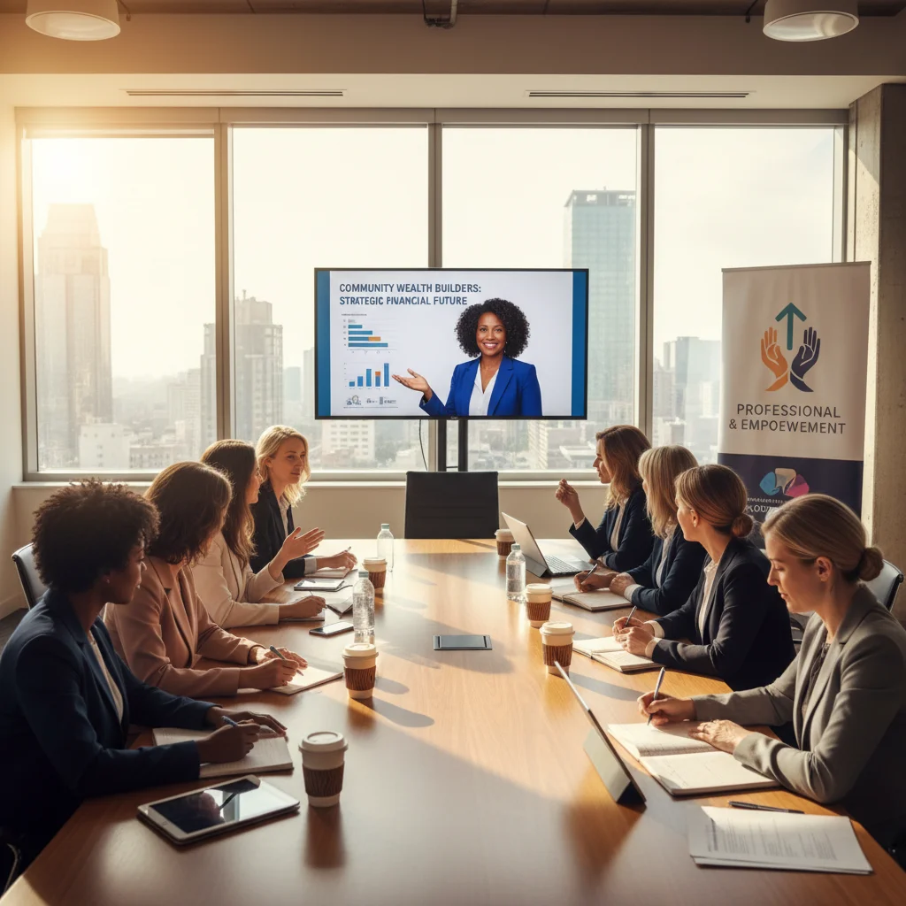 Women attending a financial planning seminar for retirement.