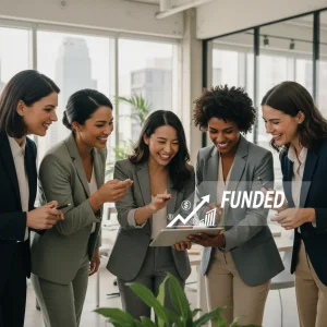 Small Business Loans 2026: Funding for Women-Owned Businesses Successful women entrepreneurs discussing business strategy with a tablet, symbolizing growth and funding access.