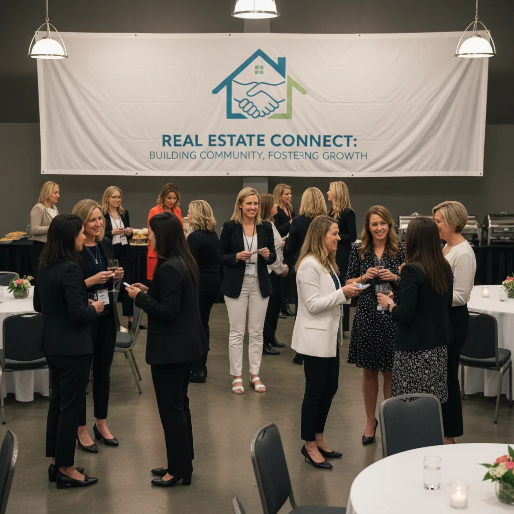 Women networking at a real estate investment event