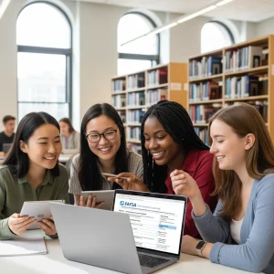 Women students discussing FAFSA changes for federal student aid